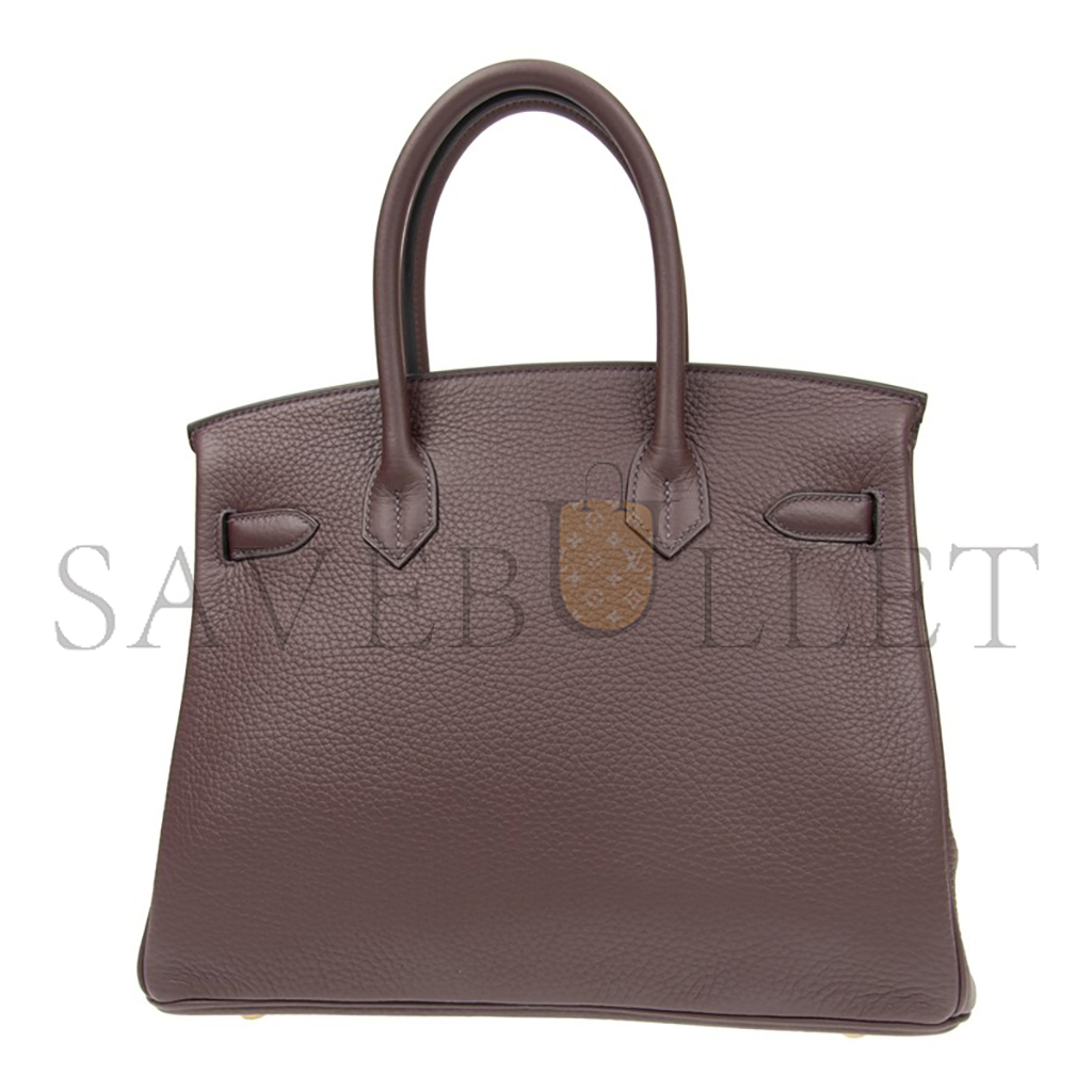 HERMES BIRKIN 25 TOGO LEATHER CERAMIC COLOR HIGH-END LUXURY GOLD BUCKLE HANDBAG BK300GTCGP5297 (25*20*13cm)